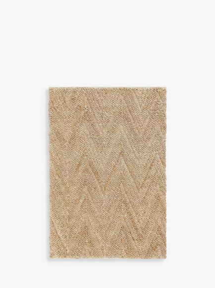 John Lewis Chevron Knot Jute Hand Woven Rug, Neutral