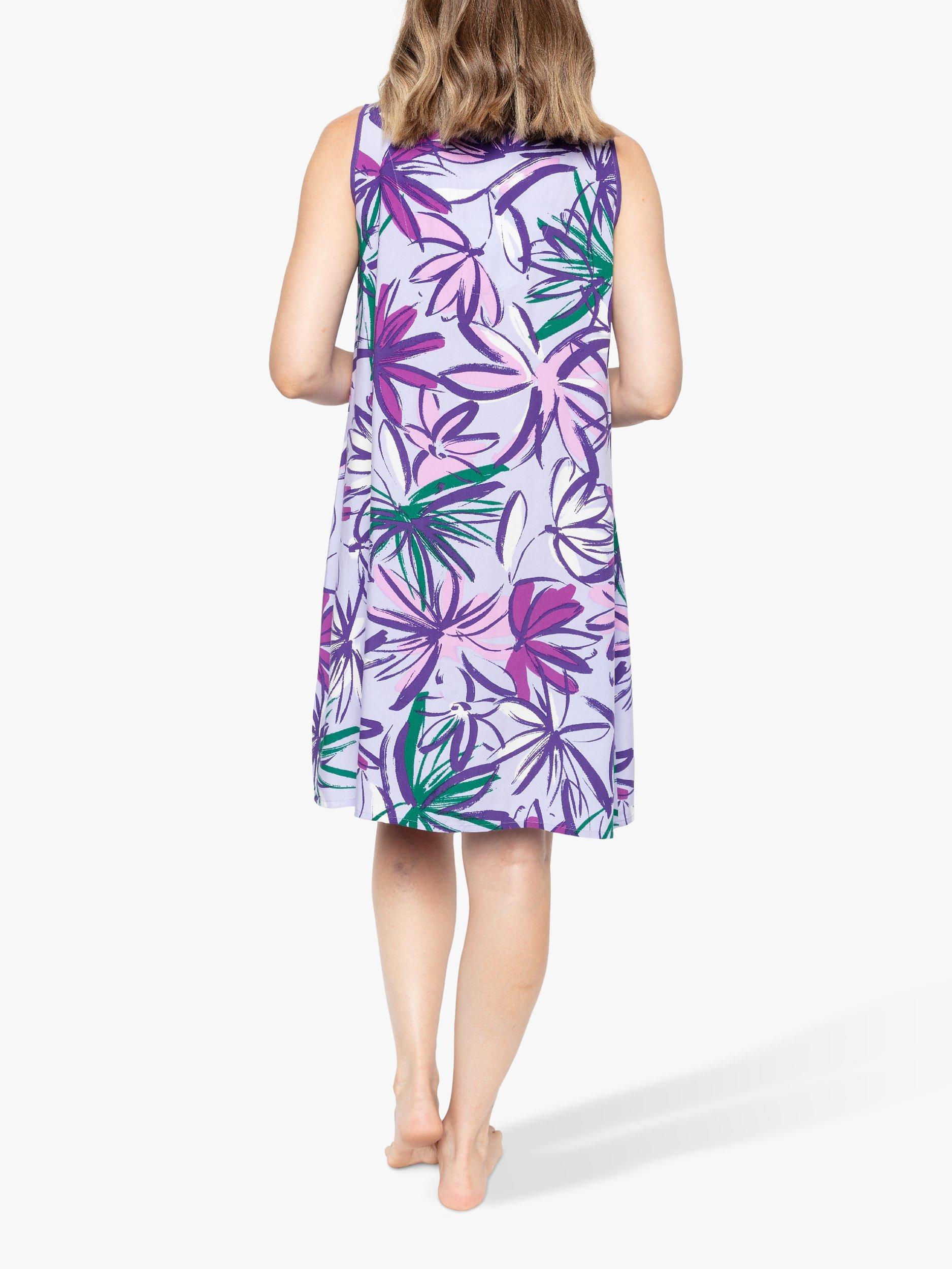 Product image 2 of 3, which shows Cyberjammies Tilly Floral Chemise, Lilac, 8
