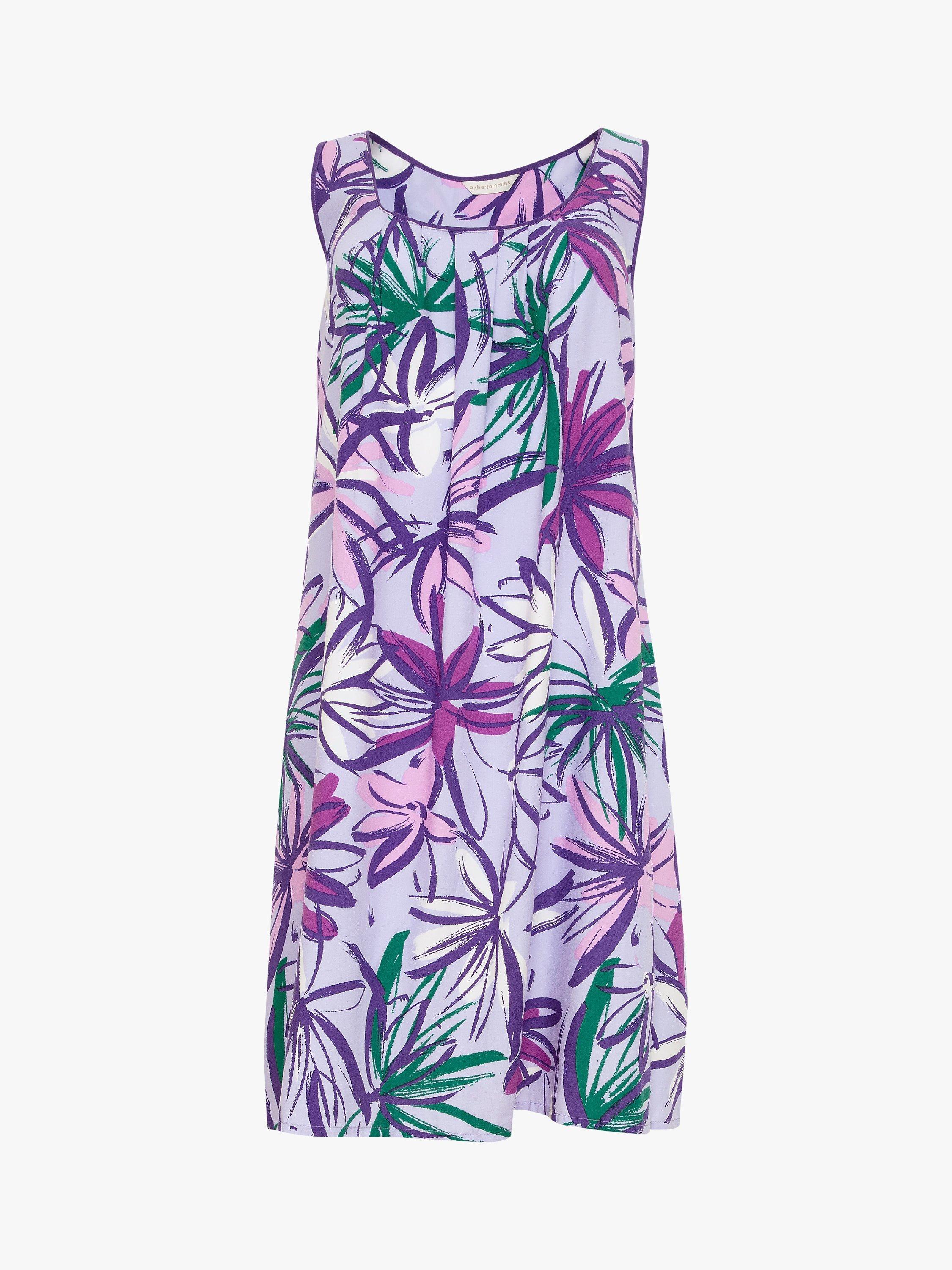 Product image 3 of 3, which shows Cyberjammies Tilly Floral Chemise, Lilac, 8