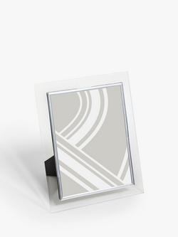 John Lewis Glass Border Photo Frame, Clear/Silver, Clear/Silver