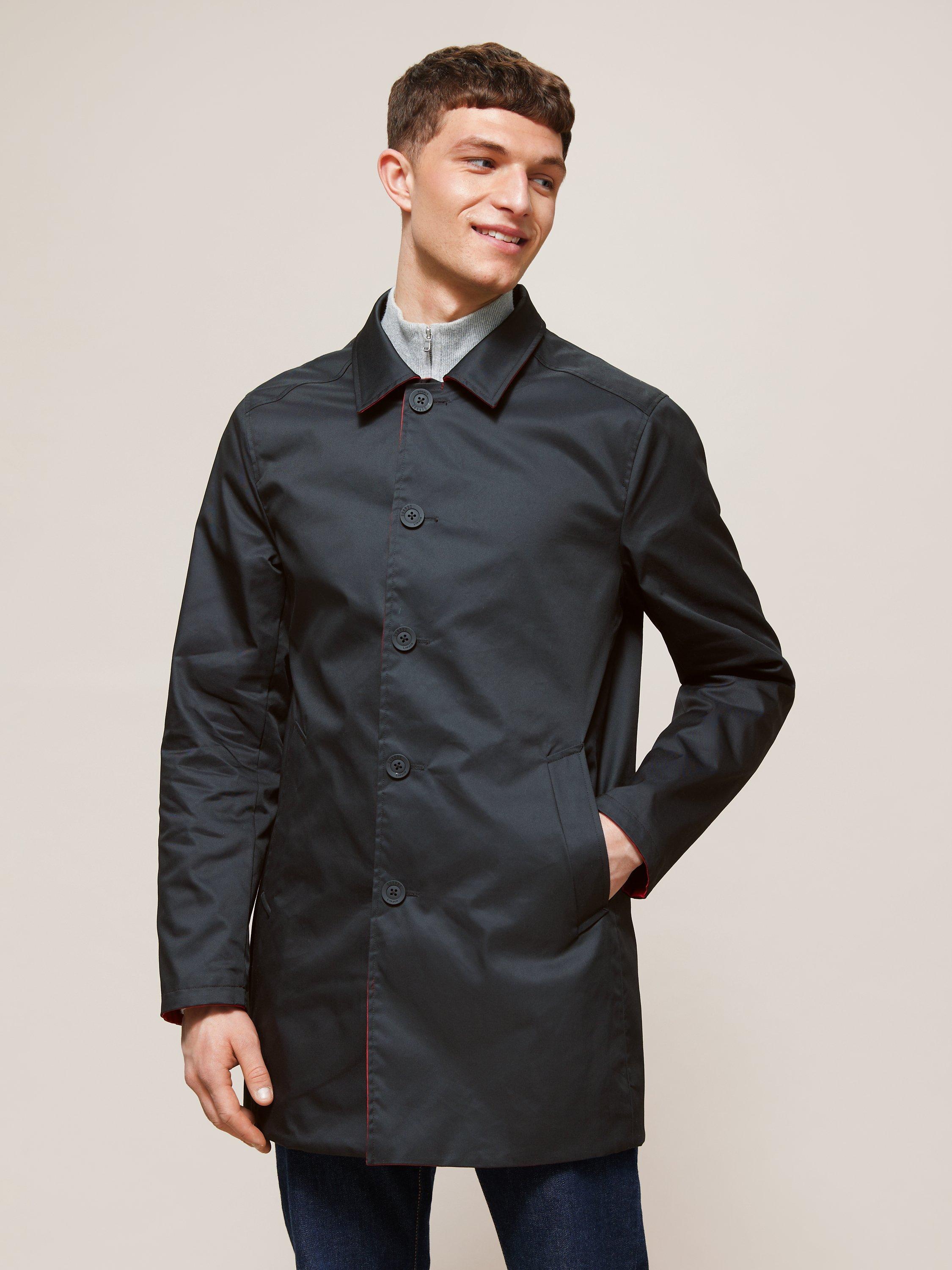 Guards London Montague Reversible Mac Coat, Black, 36R