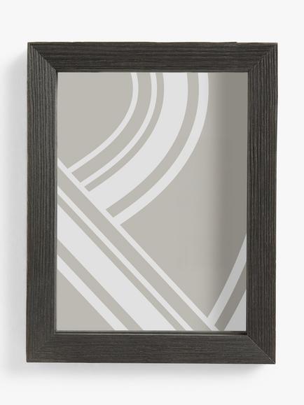 John Lewis Pine Wood Floating Photo Frame, Black, Black