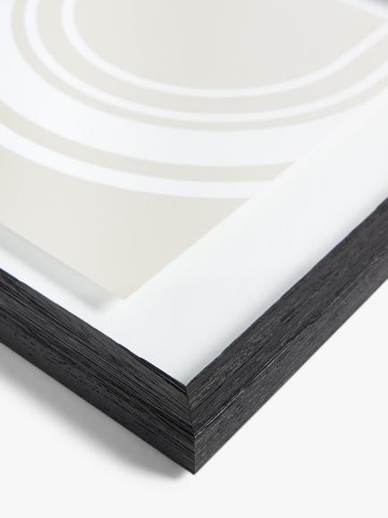 John Lewis Pine Wood Floating Poster Frame, Black - view 2, Black
