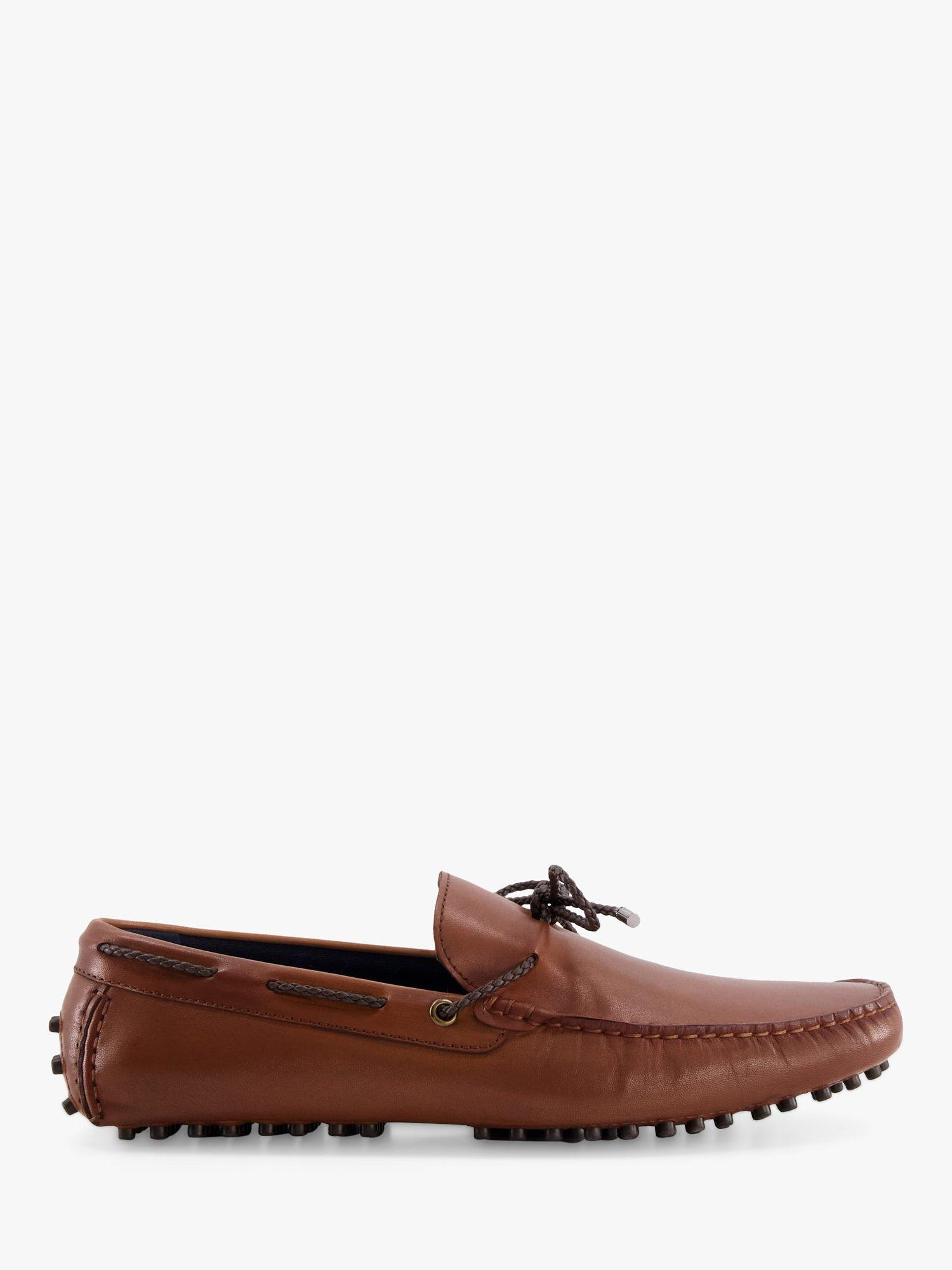 Dune Bound Leather Bobble Sole Loafers, Tan