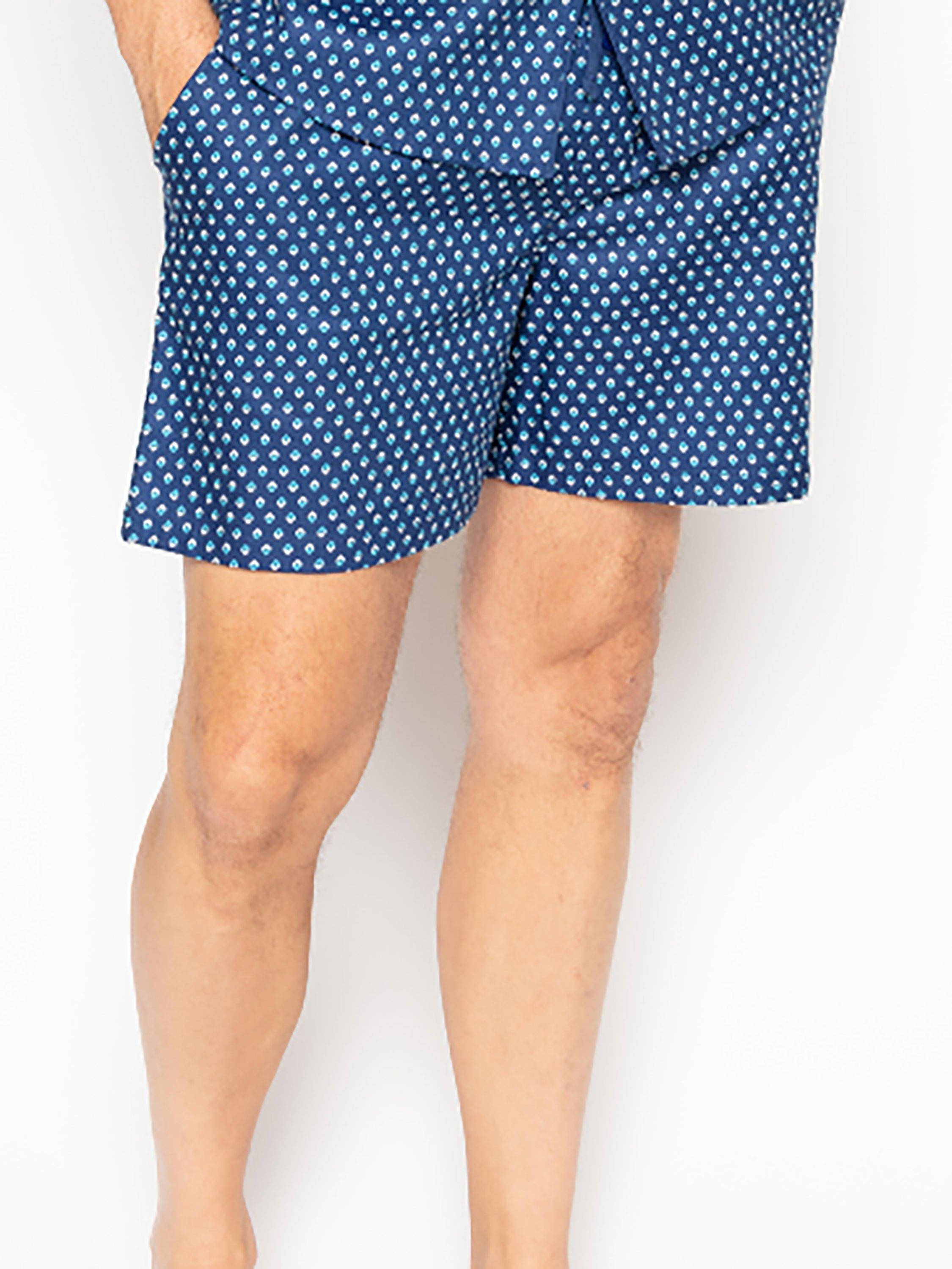 Cyberjammies George Diamond Pyjama Shorts, Blue