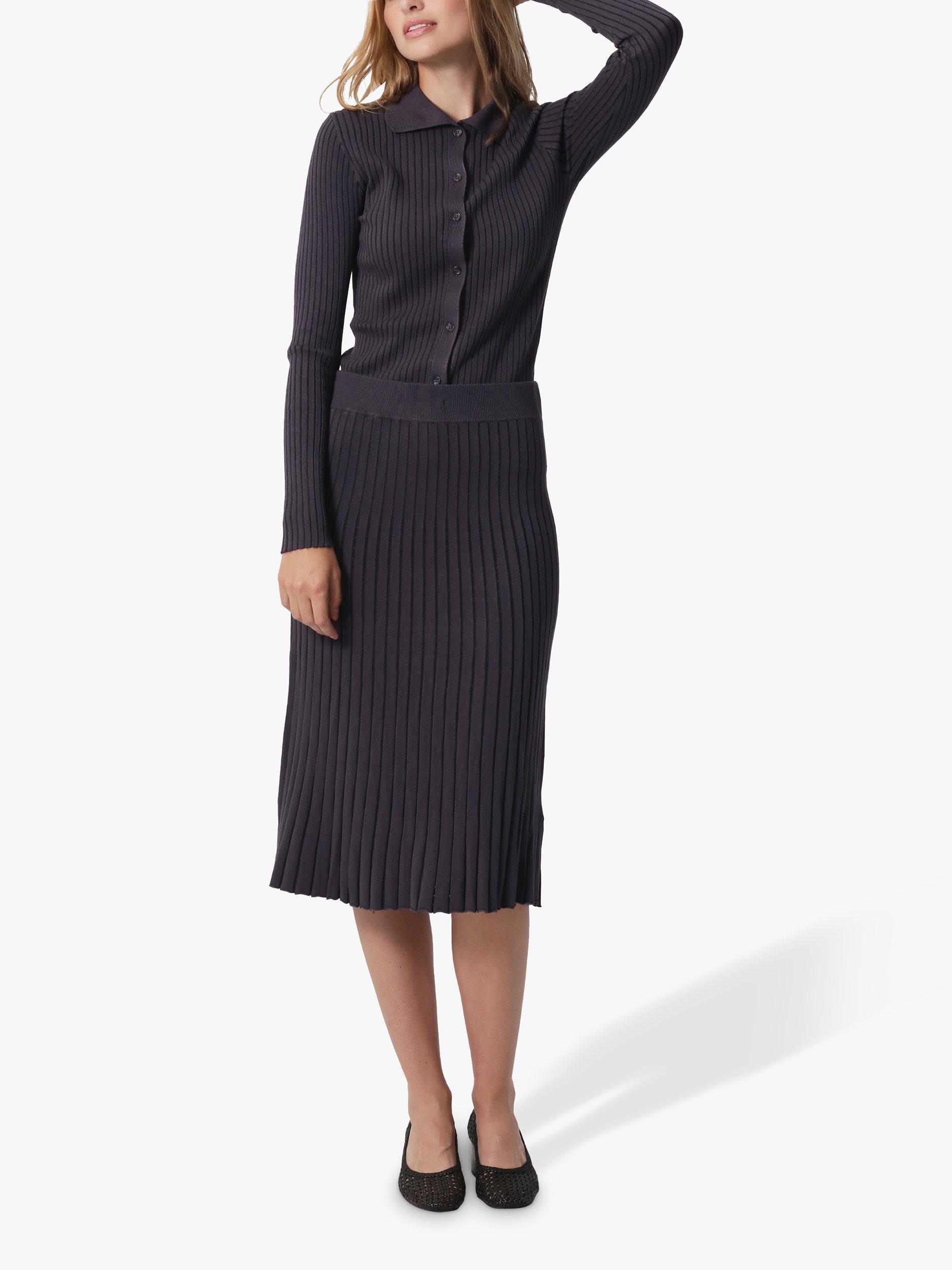 Noa Noa Ribbed Knit Midi Skirt