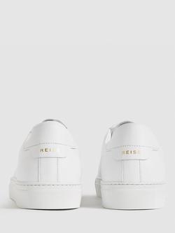 Reiss Finley Leather Trainers - view 2, White