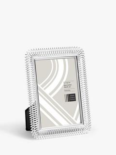 John Lewis Geometric Metal Photo Frame, Silver Plated, 4 x 6" (10 x 15cm)