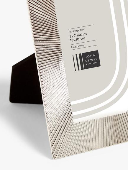 John Lewis Sunbeam Metal Photo Frame - view 2, Silver