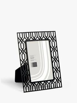 John Lewis Geometric Metal Photo Frame, Black, Black