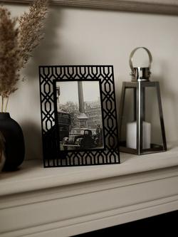 John Lewis Geometric Metal Photo Frame, Black - view 2, Black