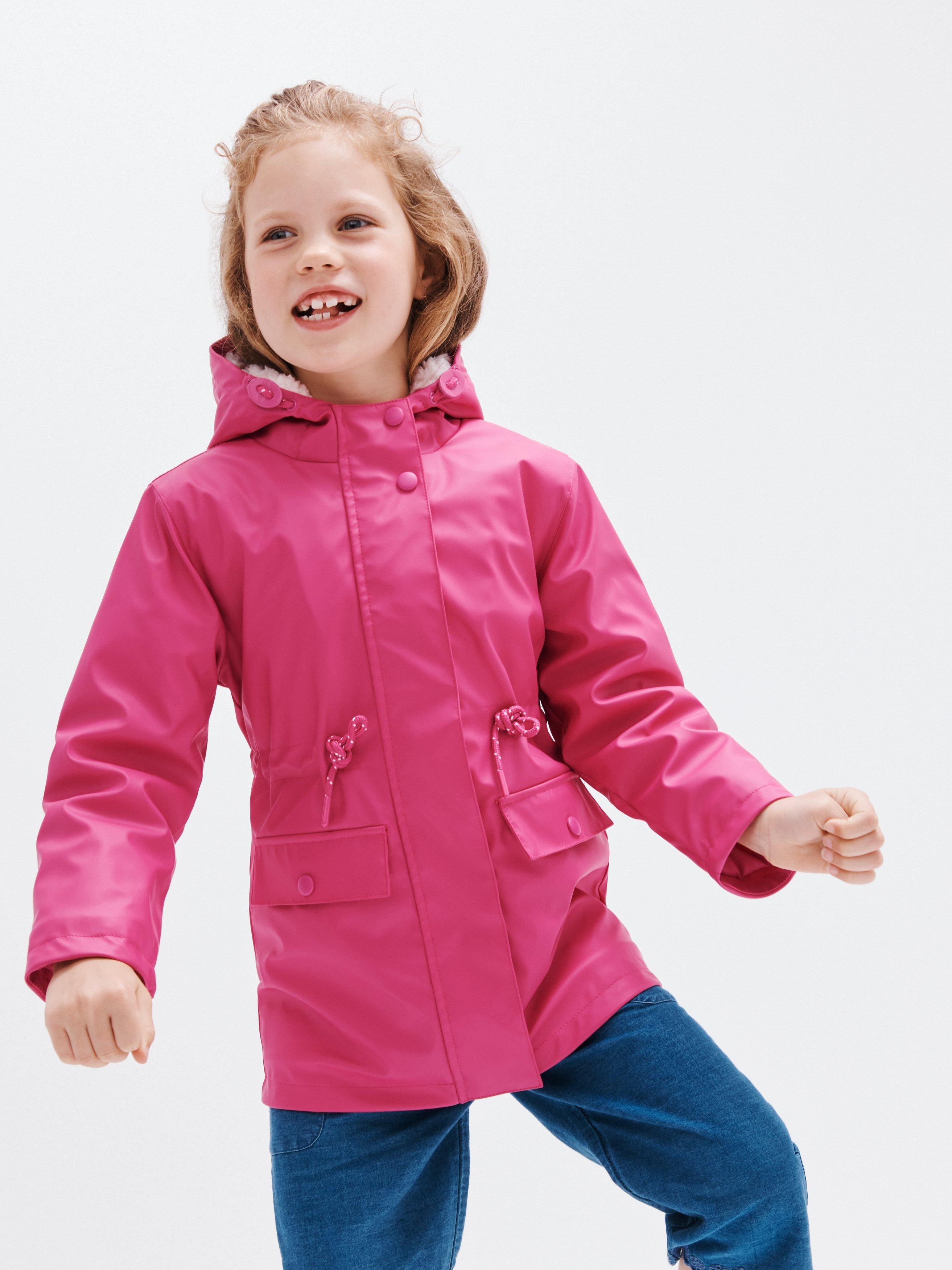 John Lewis Kids' Plain Hooded Rain Coat