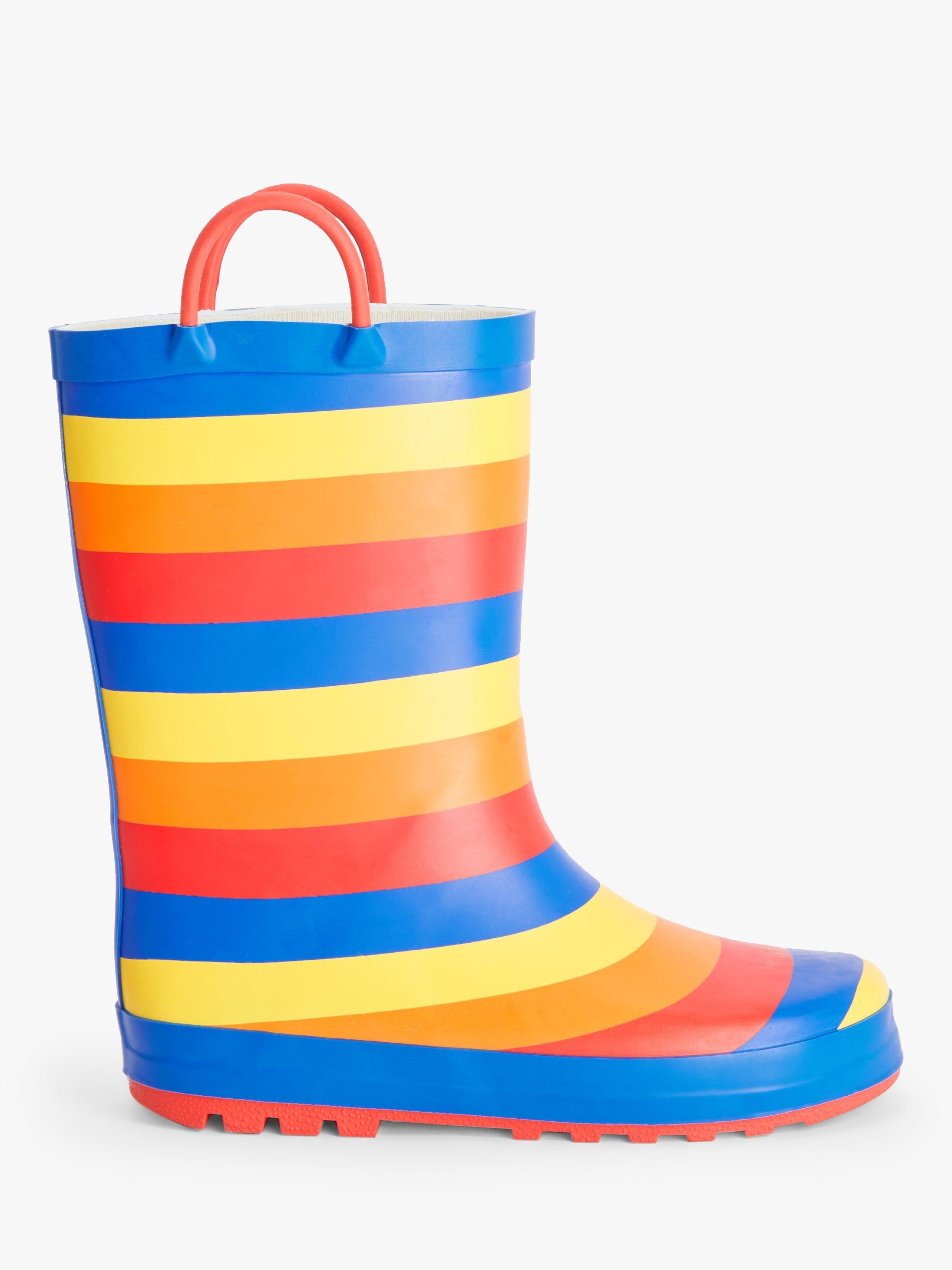 John Lewis Kids' Striped Handle Wellington Boots