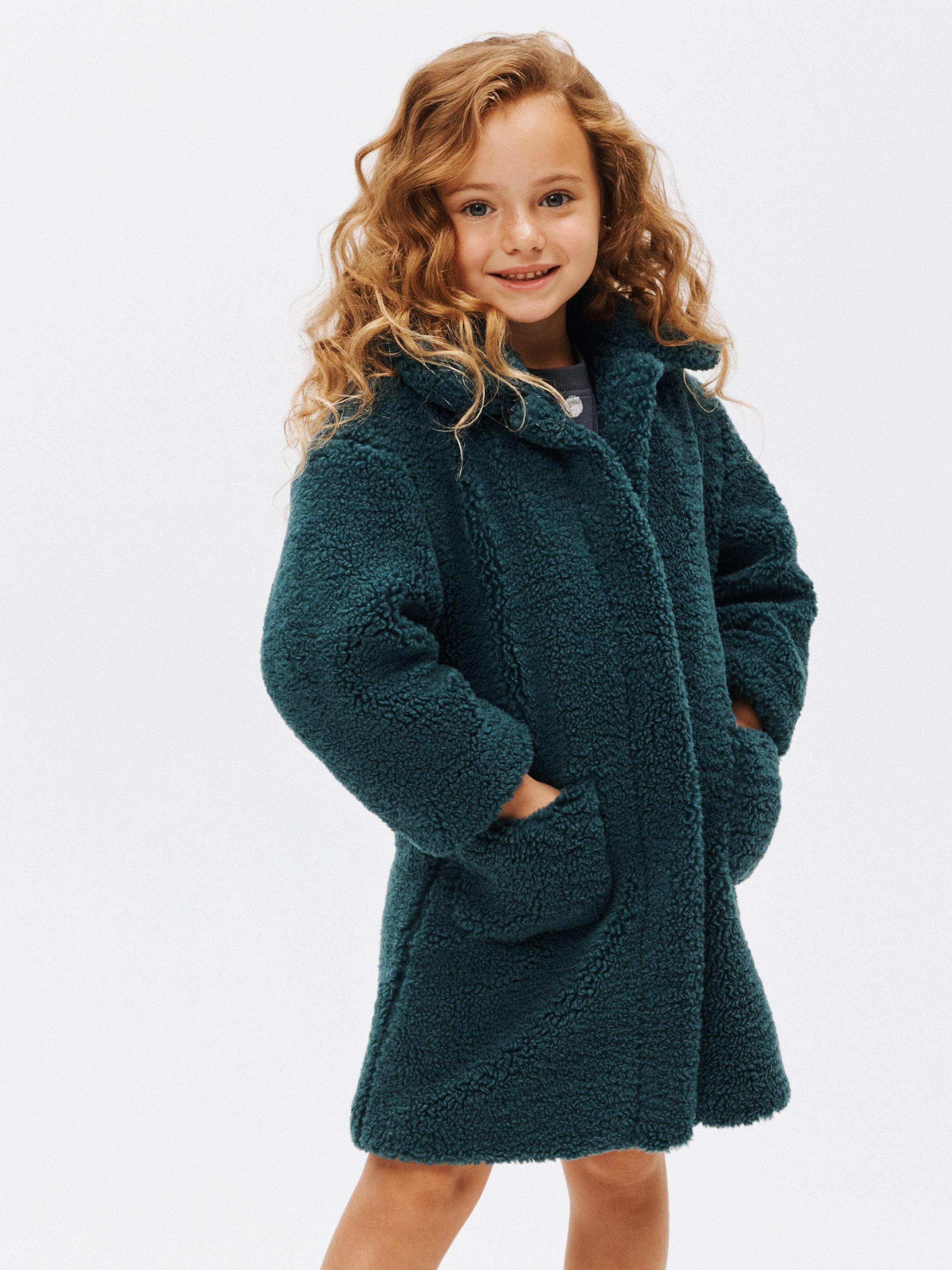 John Lewis Kids' Plain Teddy Coat, Green