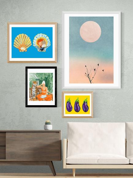 EAST END PRINTS 83 Oranges 'Jungle Vacay II' Framed Print - view 2, Black Frame
