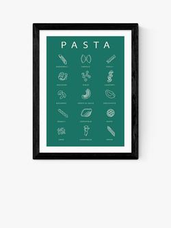 EAST END PRINTS Violet Studio 'Pasta Guide' Wood Framed Print, Black Frame