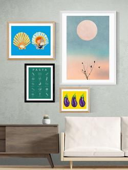 EAST END PRINTS Violet Studio 'Pasta Guide' Wood Framed Print - view 2, Black Frame