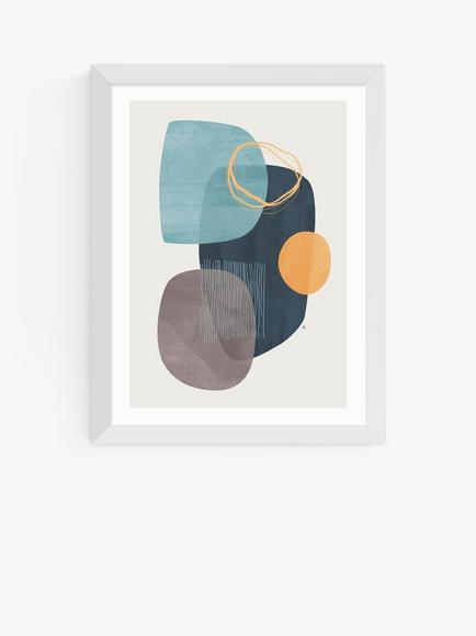 EAST END PRINTS Tracie Andrews 'Cyra' Abstract Framed Print, White Frame