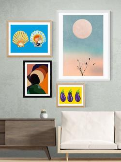 EAST END PRINTS Sumuyya Khader 'Changing Winds' Framed Print - view 2, Black Frame