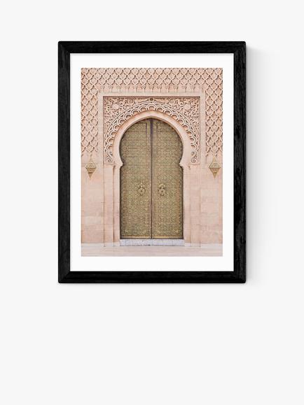EAST END PRINTS Sisi and Seb 'Moroccan Door' Framed Print, Black Frame