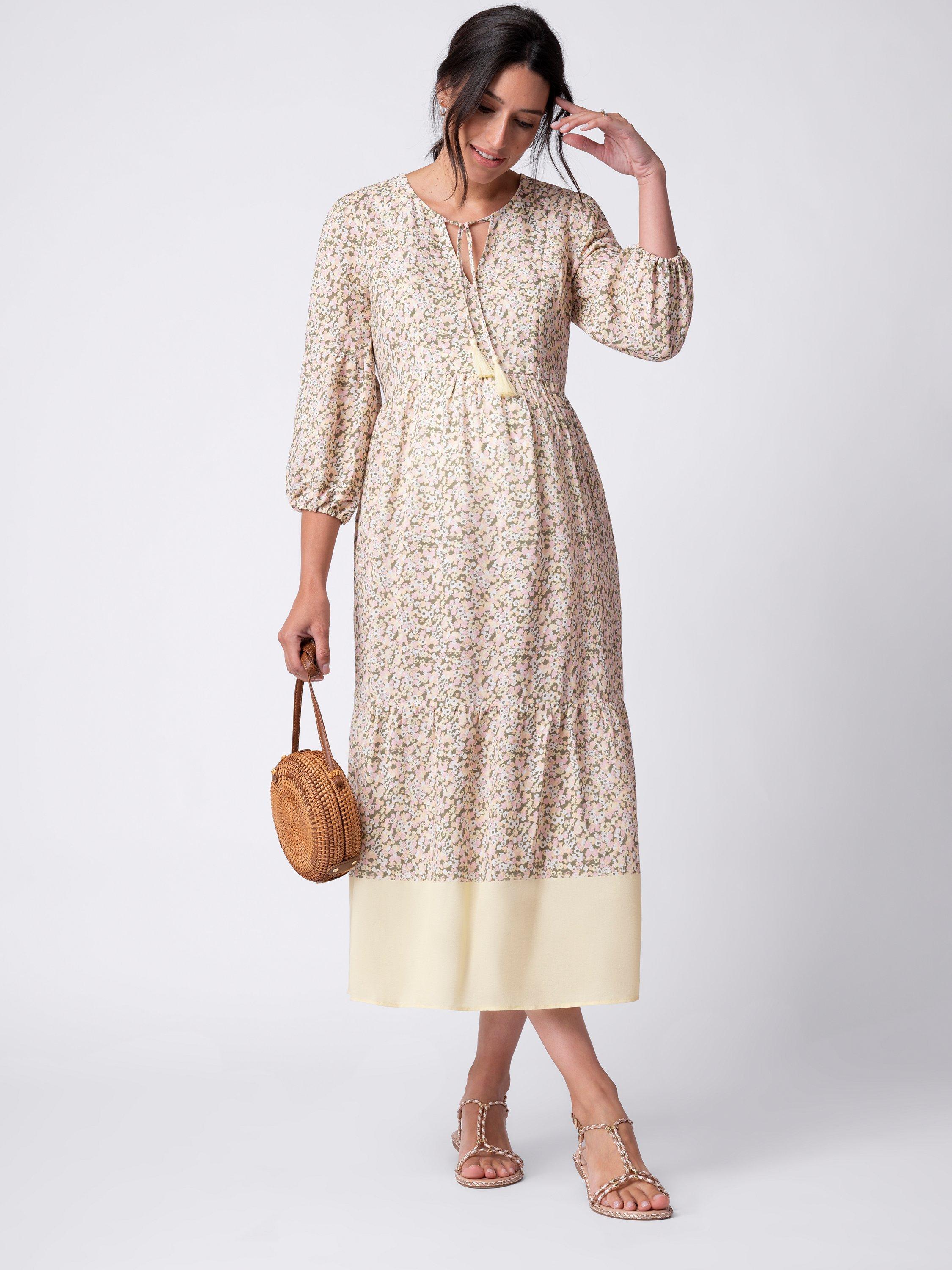 Seraphine Nico Floral Maternity & Nursing Dress, Green