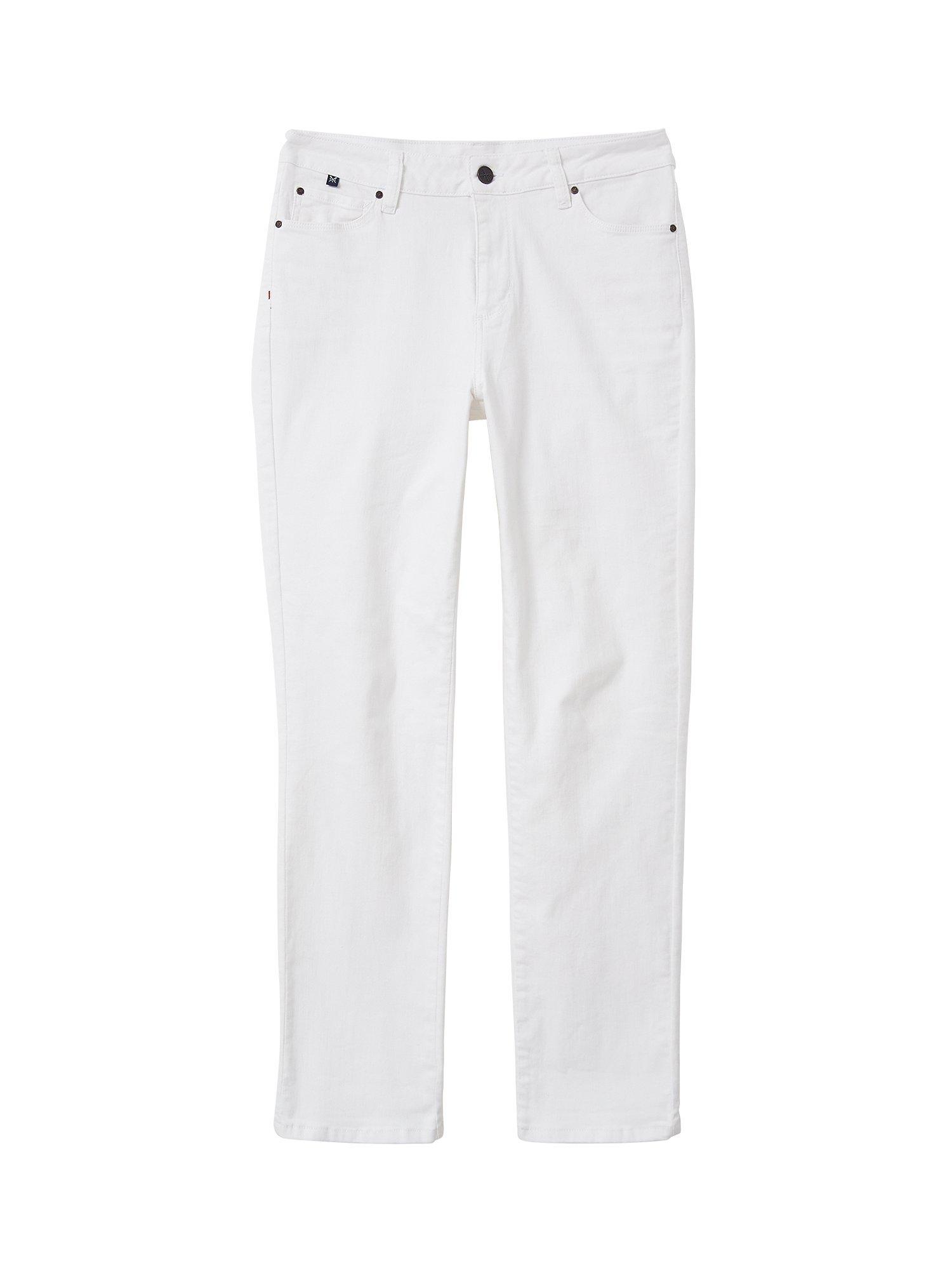 Crew Clothing Straight Leg Ankle Grazer Jeans, White