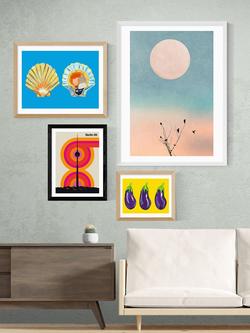 EAST END PRINTS Bo Lundberg 'Berlin 69' Framed Print - view 2, Black Frame