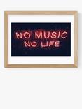 EAST END PRINTS Limbo and Ginger 'No Music No Life' Framed Print