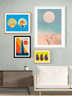 EAST END PRINTS Bo Lundberg 'London 12' Framed Print - view 2, Black Frame