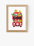 EAST END PRINTS Dicky Bird 'London Bus' Framed Print