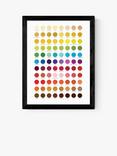 EAST END PRINTS Limbo and Ginger 'Colour Chart' Framed Print