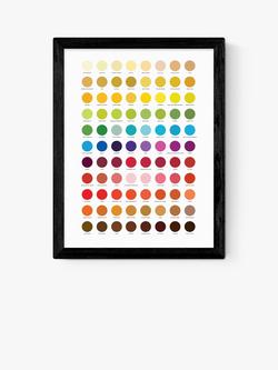 EAST END PRINTS Limbo and Ginger 'Colour Chart' Framed Print, Black Frame