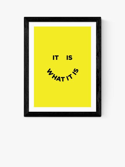 EAST END PRINTS Julia Walck 'It Is What It Is' Framed Print, Yellow