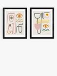 EAST END PRINTS Dan Hobday 'Feel Good' Wood Framed Print, Set of 2