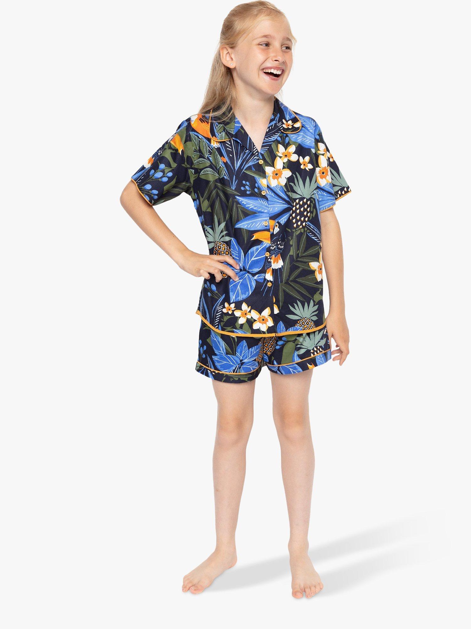 Cyberjammies Kids' Sierra Toucan Print Shortie Pyjama Set, Multi