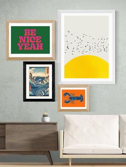 EAST END PRINTS Ando Hiroshige 'Stormy Sea' Framed Print - view 2, Black Frame