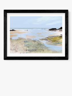 EAST END PRINTS Dan Hobday 'Seaview' Framed Print, Black Frame