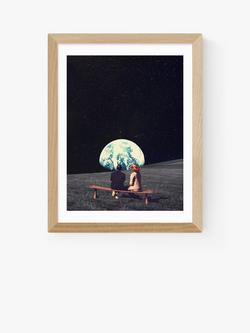 EAST END PRINTS Frank Moth 'We Used To Live Here' Framed Print, Oak Frame