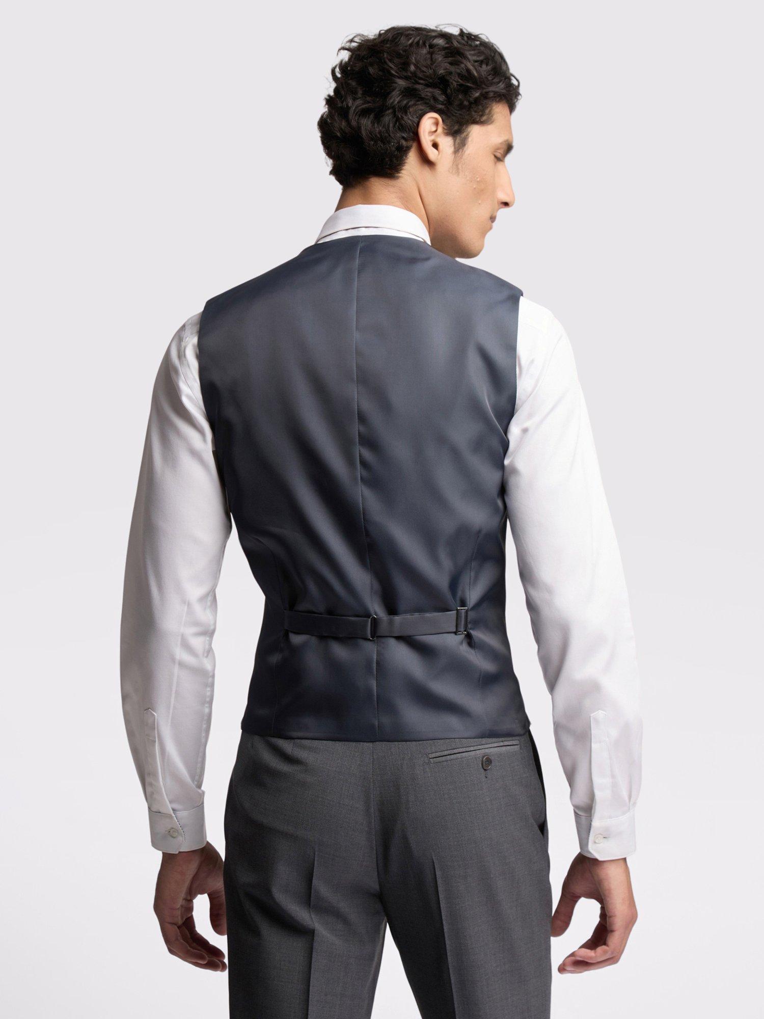 Ted Baker Panama Wool Blend Waistcoat, Charcoal, 38R