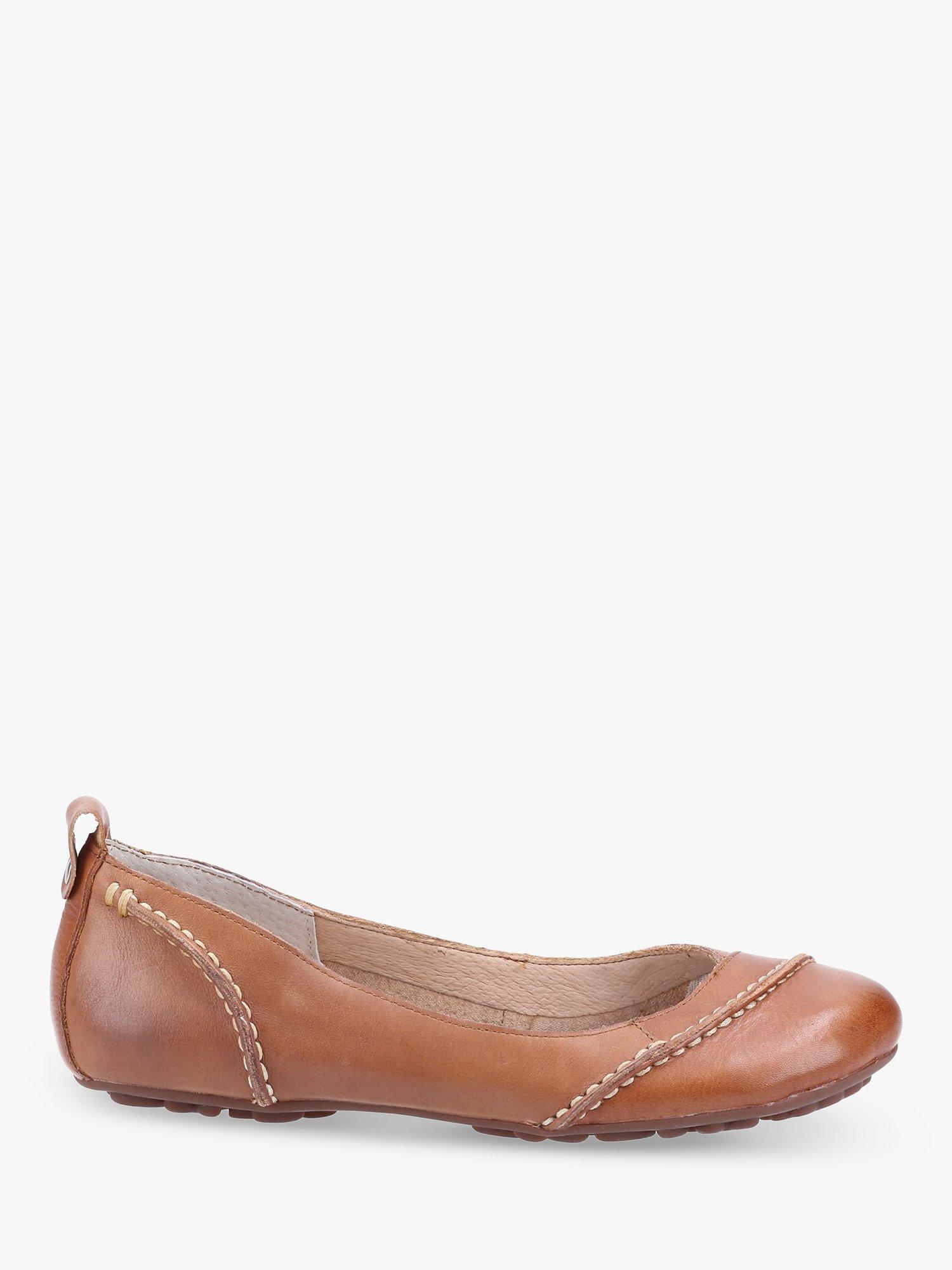 Hush Puppies Janessa Leather Flat Pumps, Tan