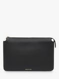 Whistles Elita Leather Double Pouch, Black