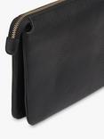 Whistles Elita Leather Double Pouch, Black