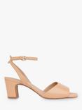 Whistles Emerson Leather Mid Block Heel Sandals, Neutral