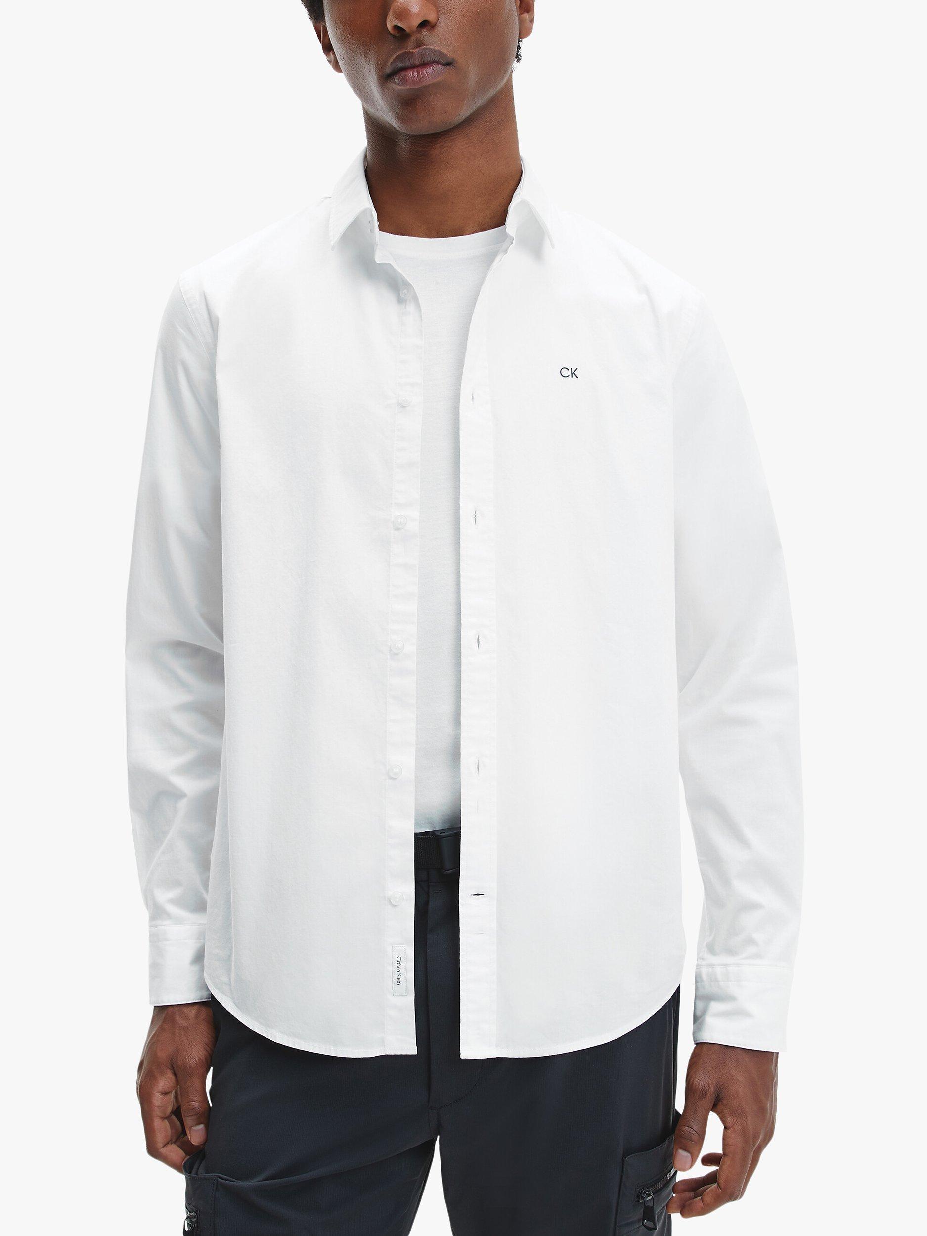Product image 1 of 5, which shows Calvin Klein Slim Stretch Shirt, Bright White, S