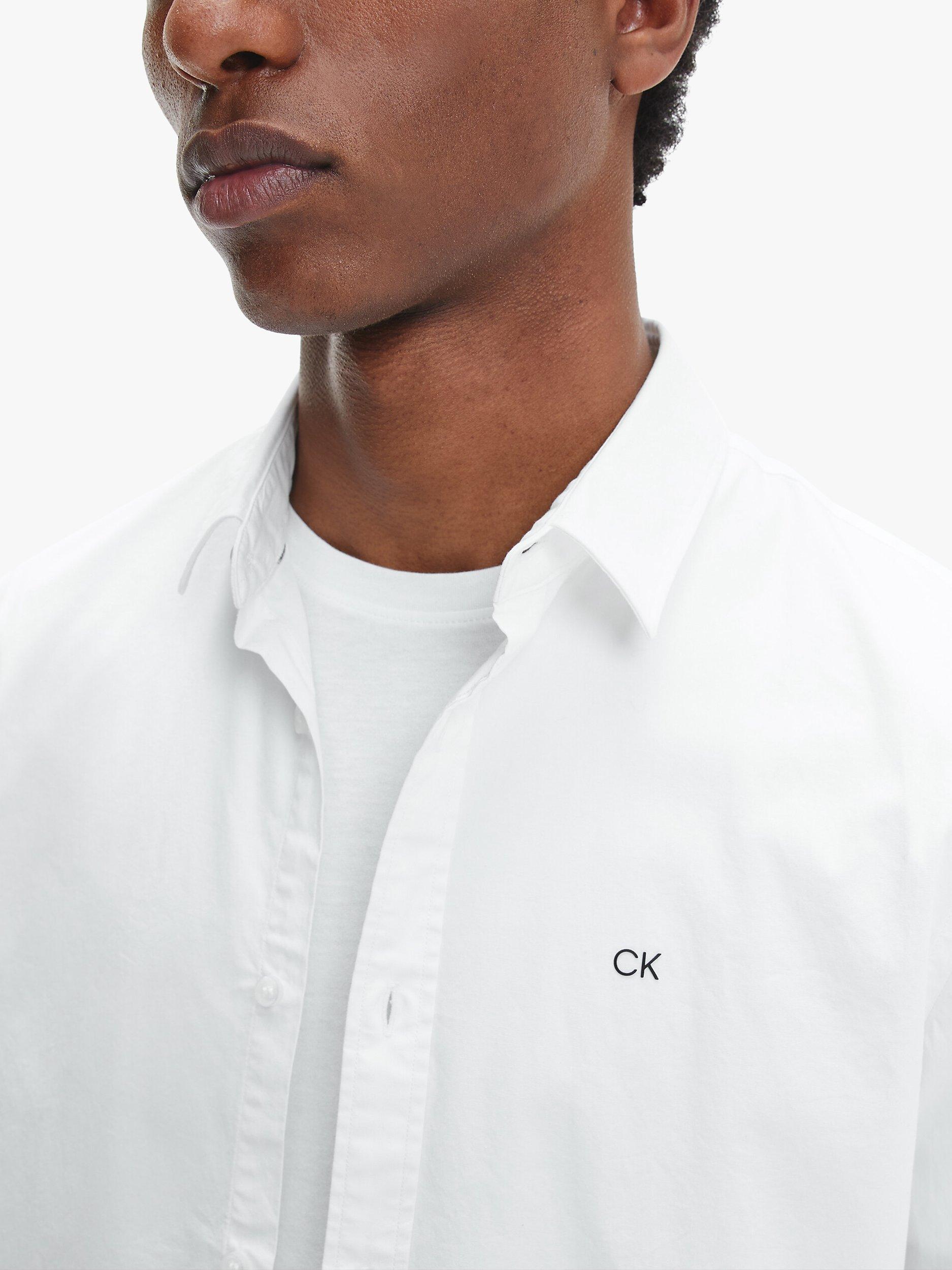Product image 5 of 5, which shows Calvin Klein Slim Stretch Shirt, Bright White, S