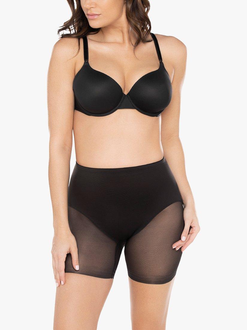 Miraclesuit Sexy Sheer Waistline Shaper Boy Shorts, Black