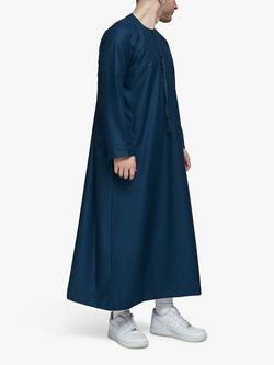 Islamic Impressions Omani Thobe Jubbah, Blue Midnight
