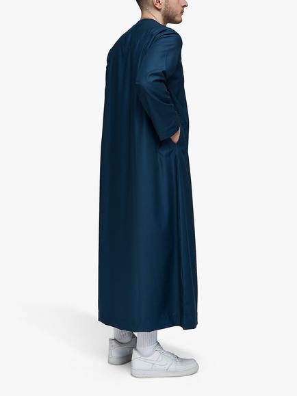 Islamic Impressions Omani Thobe Jubbah - view 2, Blue Midnight