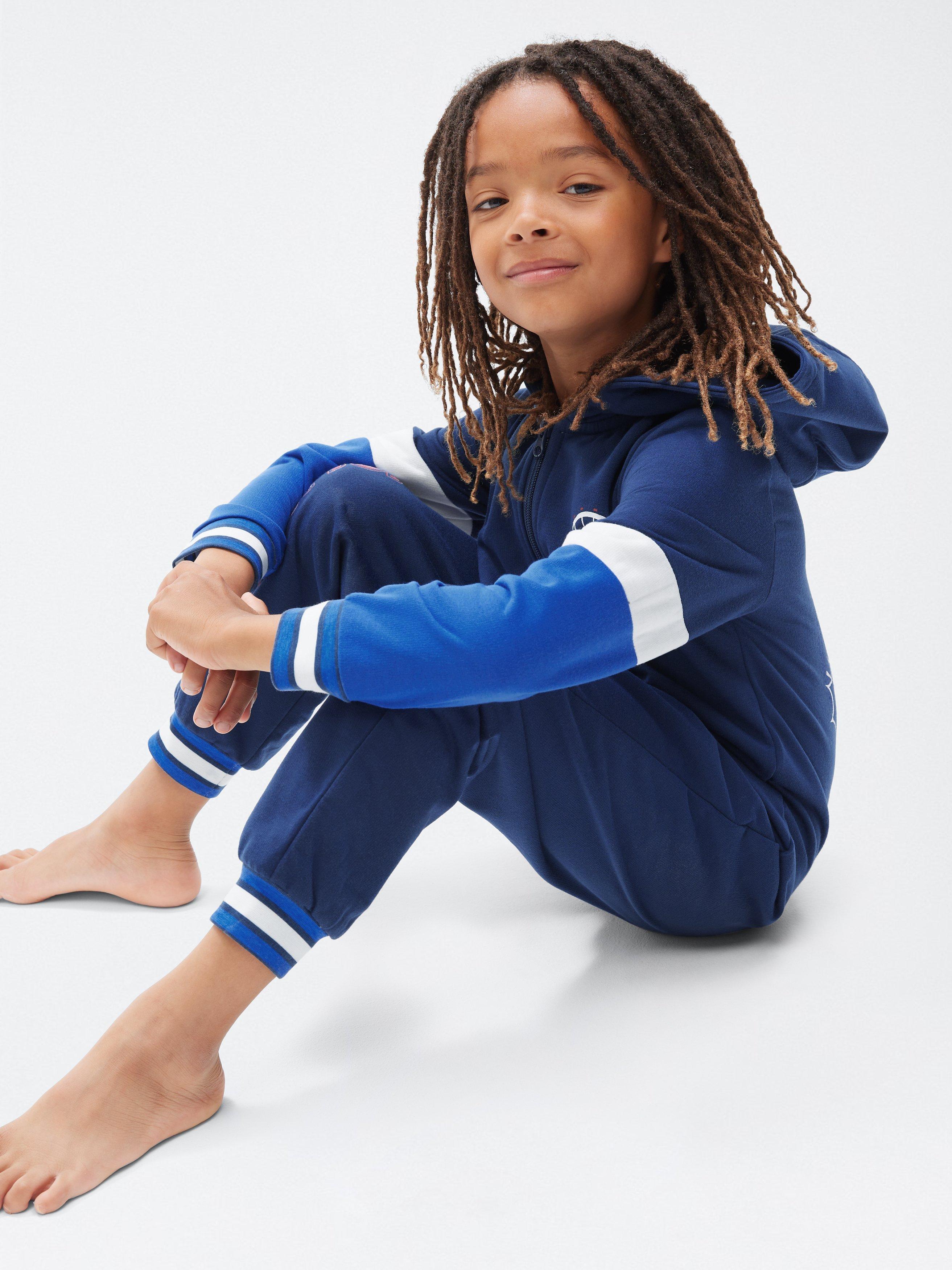 John Lewis Kids' Colour Block Gaming Onesie, Blue