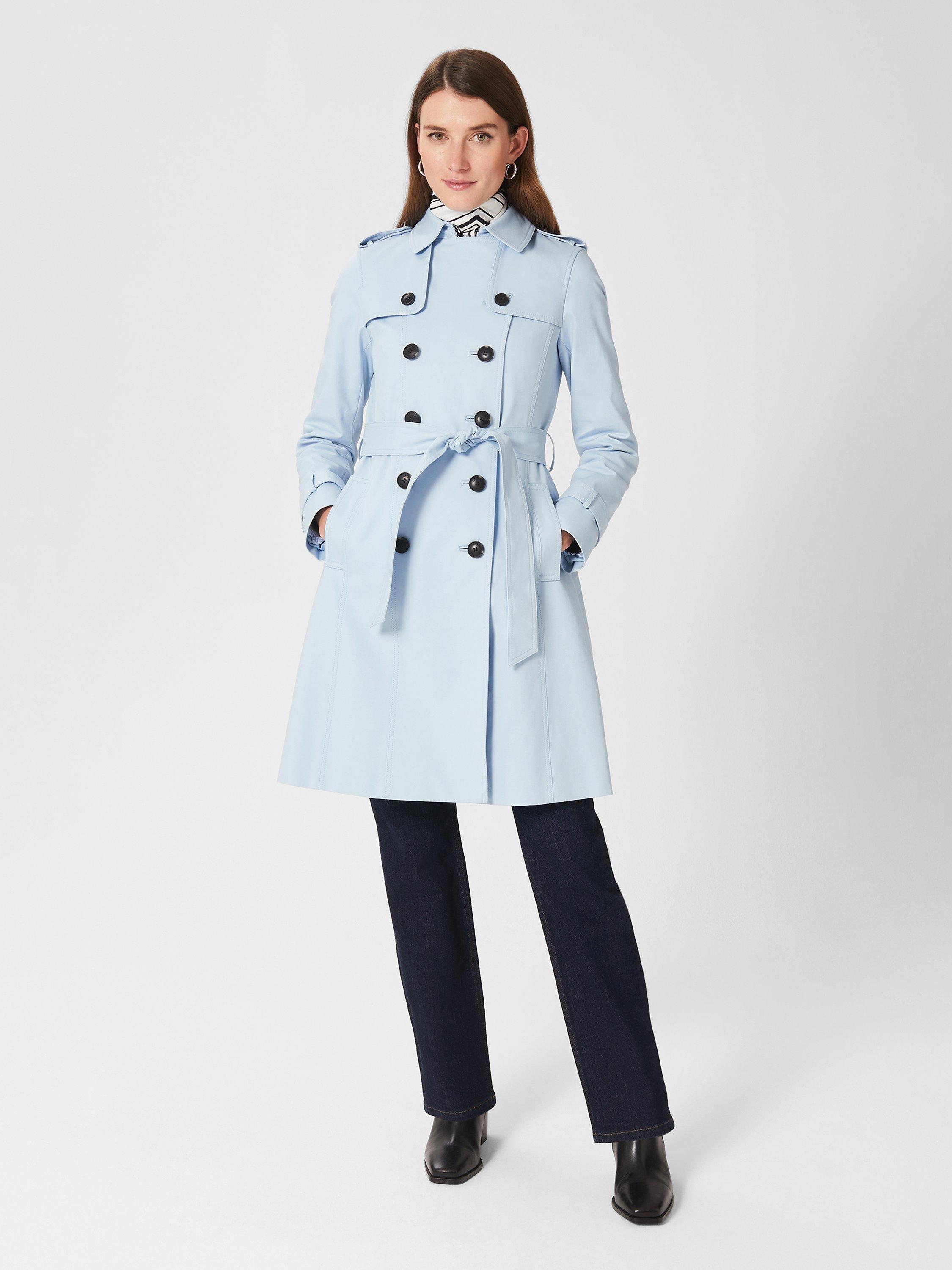 Hobbs navy saskia trench best sale